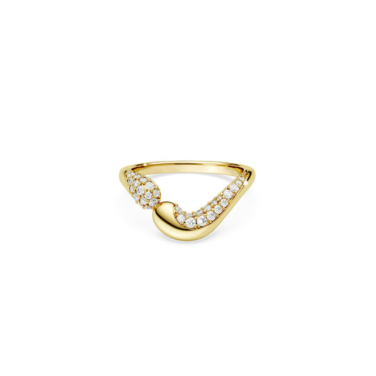 Swarovski Classica Silver/Gold Plated Zirconia Ring