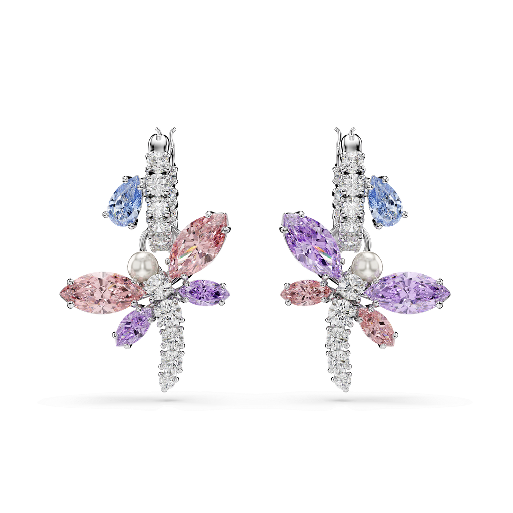 Swarovski Ariana Grande x Dragonfly Mixed Cuts Hoop Earrings — view 2