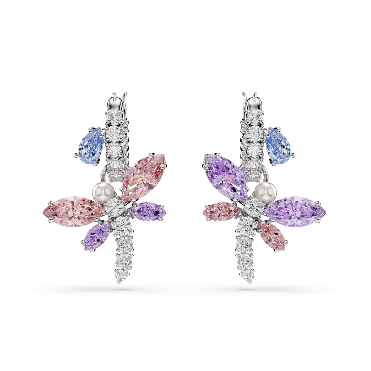 Swarovski Ariana Grande x Dragonfly Mixed Cuts Hoop Earrings — view 2