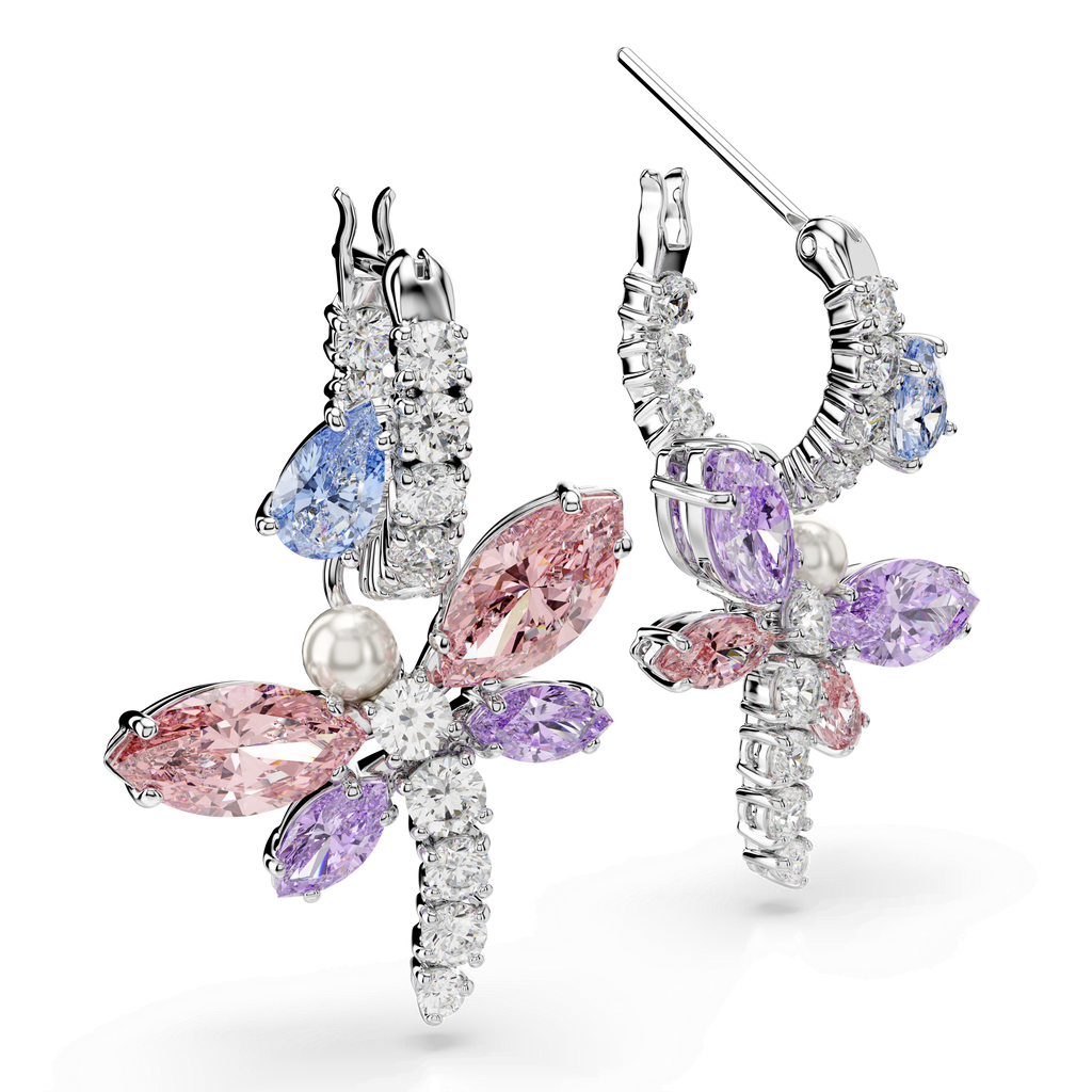 Swarovski Ariana Grande x Dragonfly Mixed Cuts Hoop Earrings — view 3
