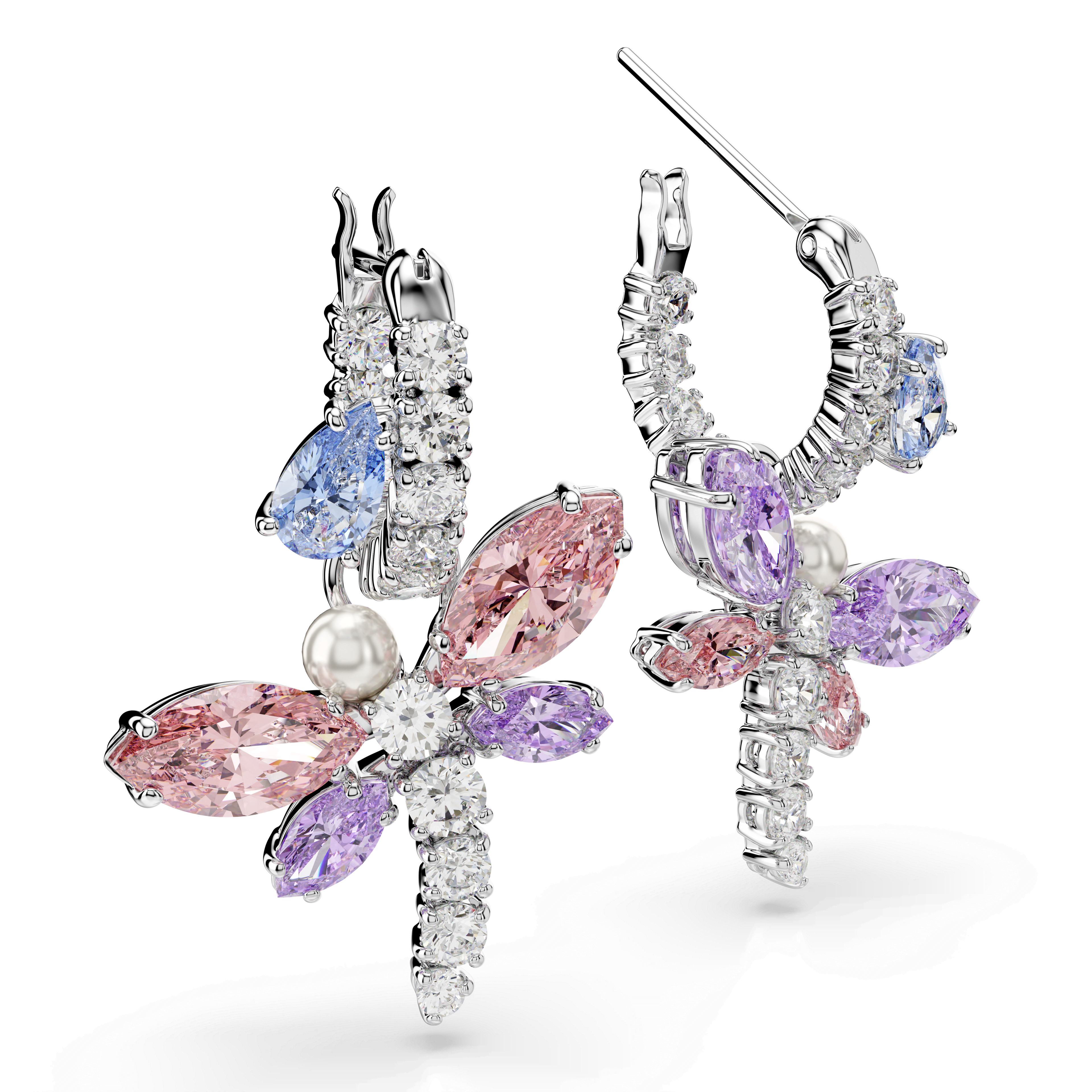 Swarovski Ariana Grande x Dragonfly Mixed Cuts Hoop Earrings — view 3
