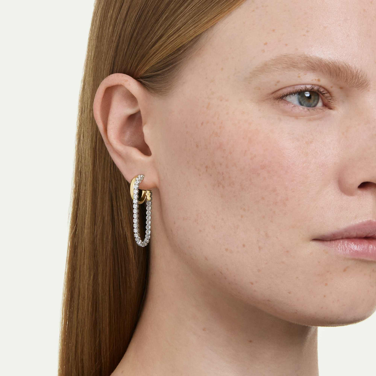 Swarovski Hyperbola Hoop Chain Earrings 5749366 — view 2