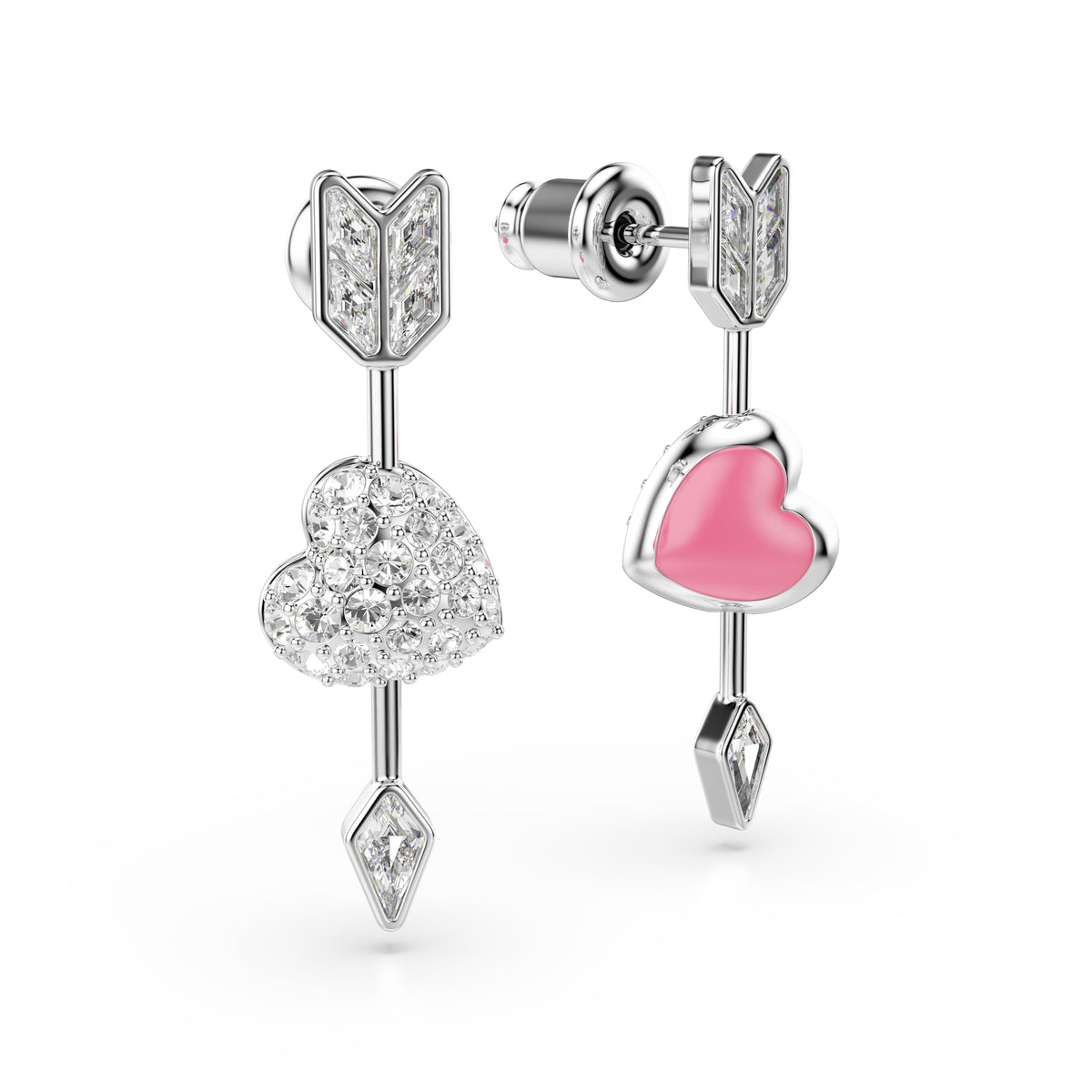 Swarovski Idyllia Heart With Arrow Earrings — view 5