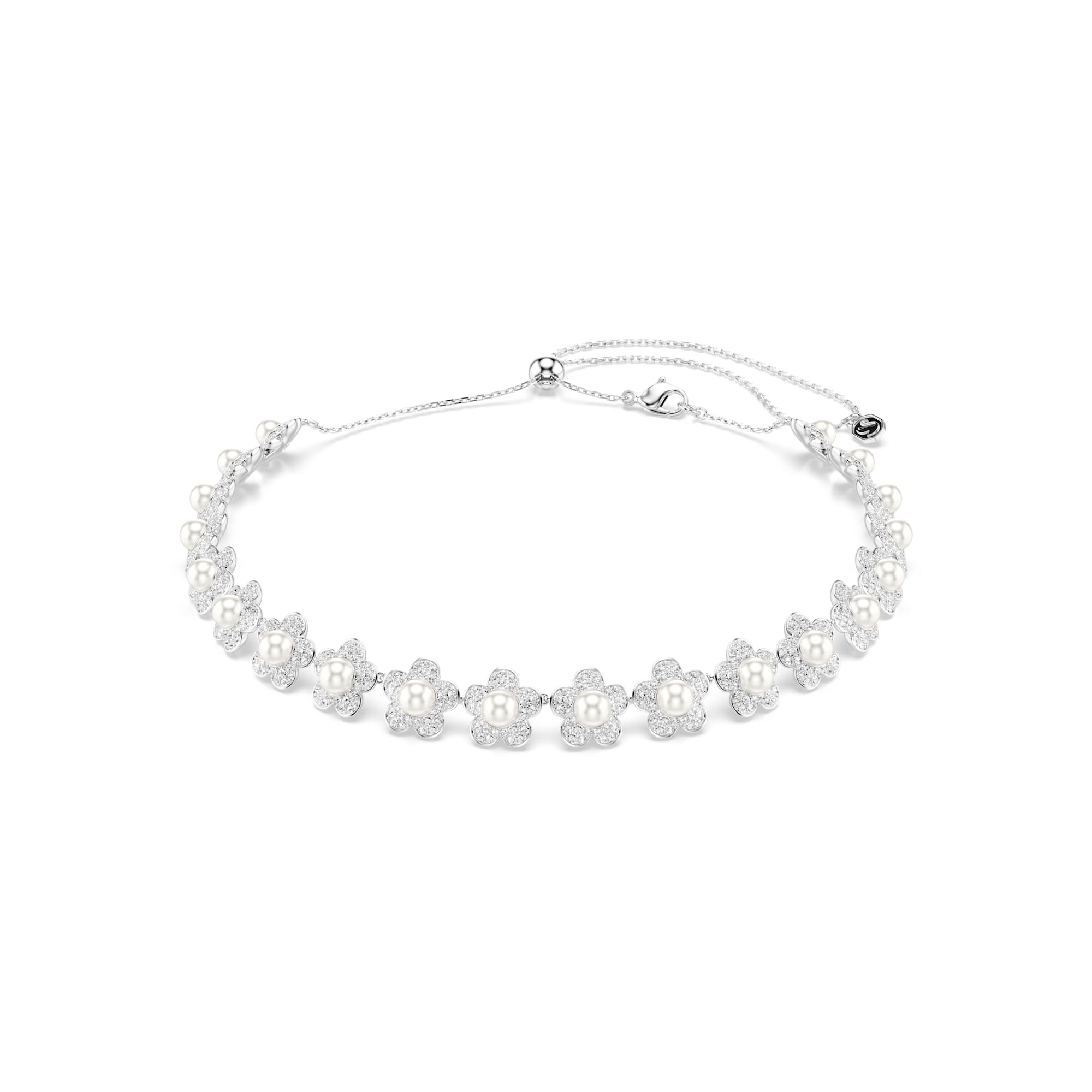 Swarovski Ariana Grande x Flower and Pearl Crystal Choker Necklace
