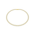 Swarovski Una Angelic Round Cut Crystal Necklace Gold Plated