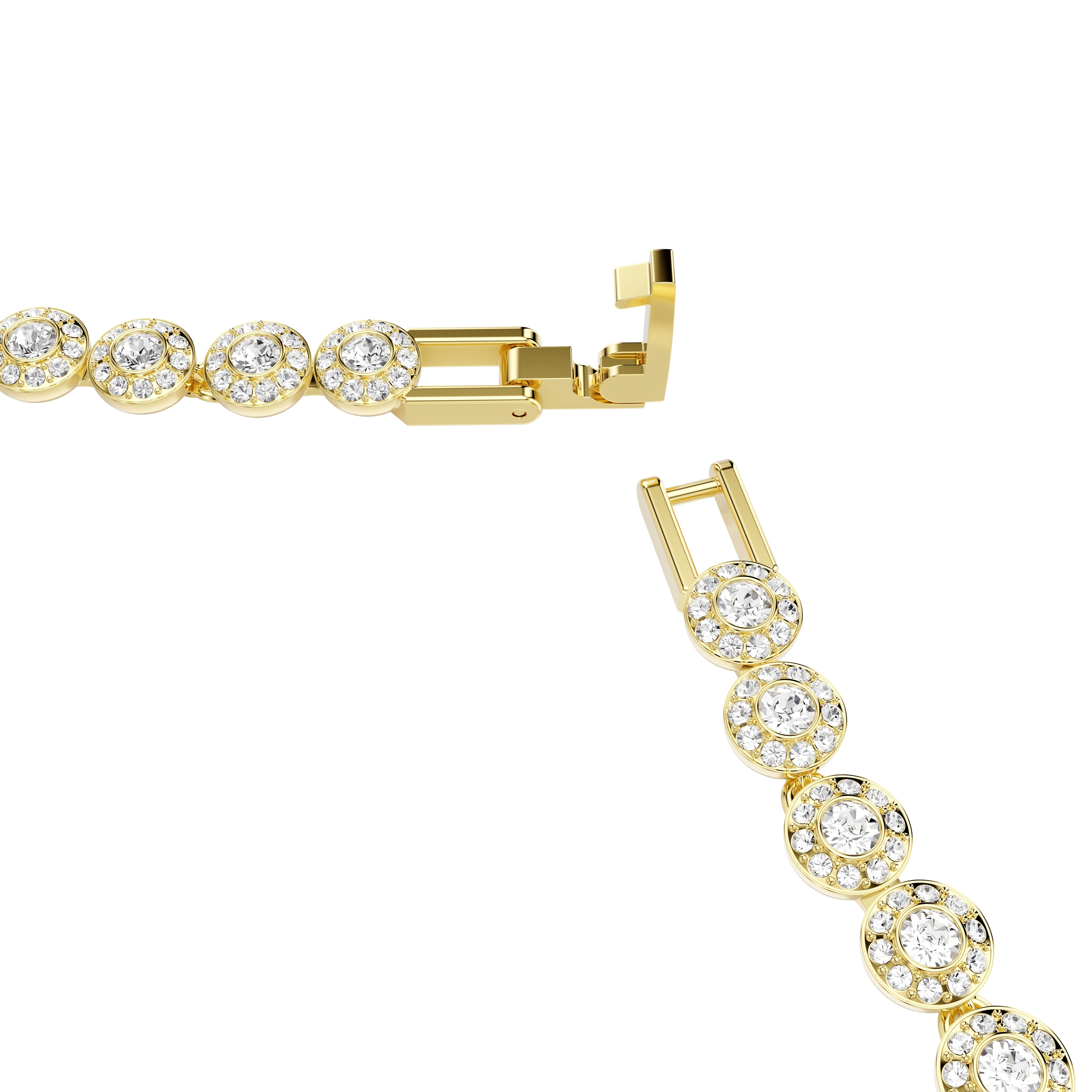 Swarovski Una Angelic Round Cut Crystal Necklace Gold Plated — view 5