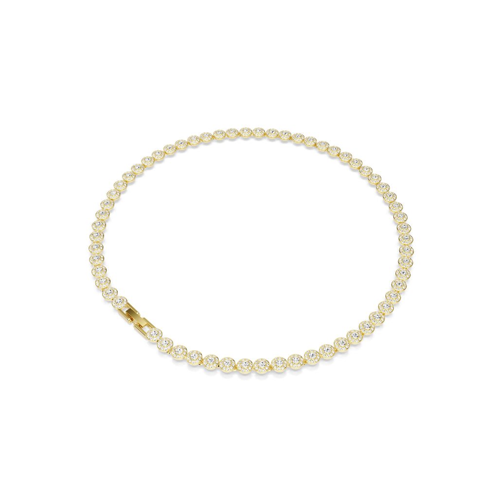 Swarovski Una Angelic Round Cut Crystal Necklace Gold Plated — view 2