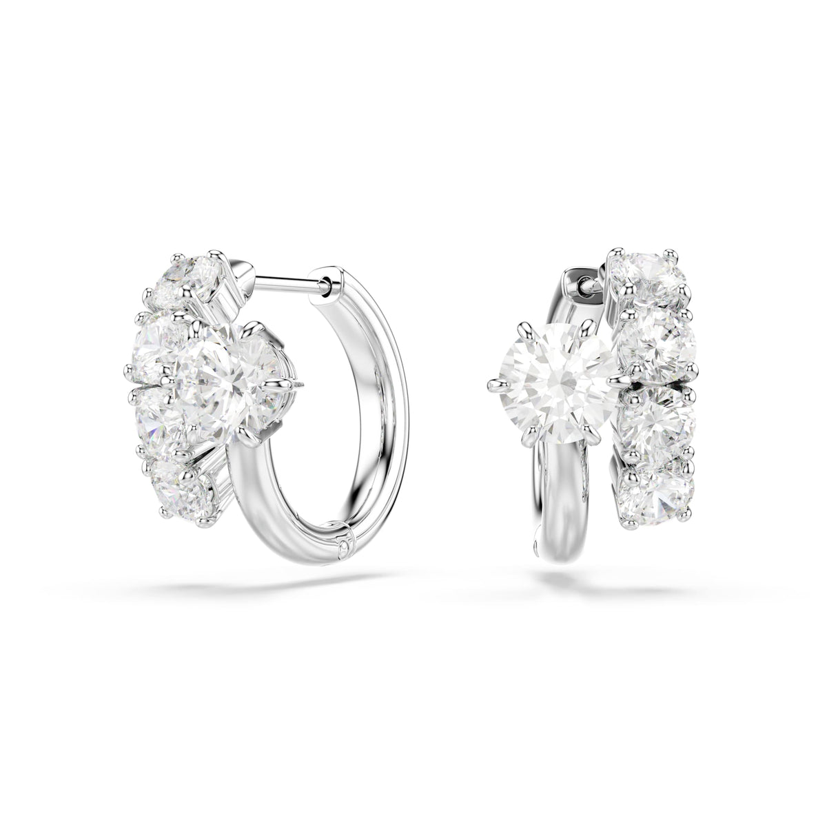 Swarovski Matrix Round Cut Hoop Earrings 5753572 — view 2