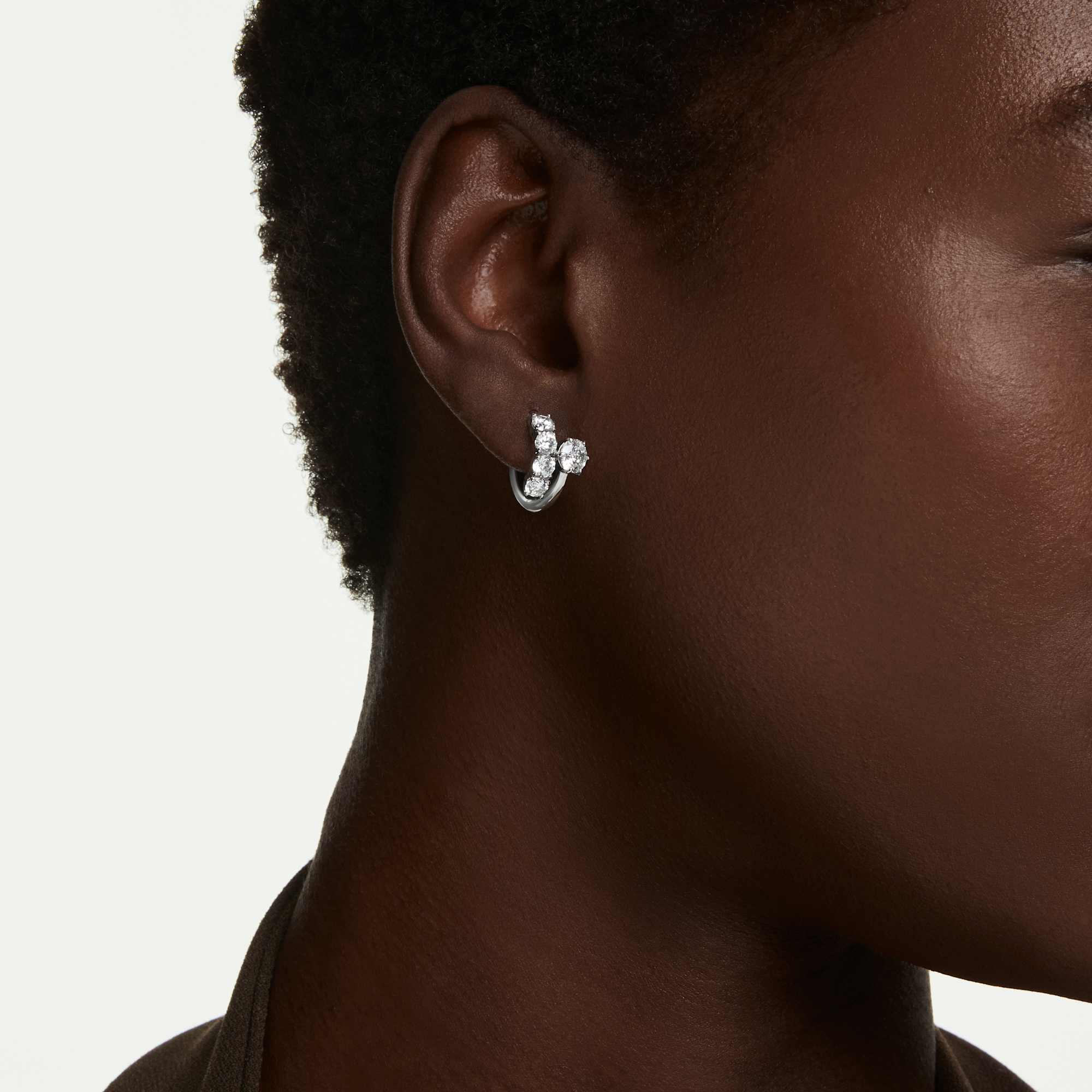 Swarovski Matrix Round Cut Hoop Earrings 5753572 — view 3