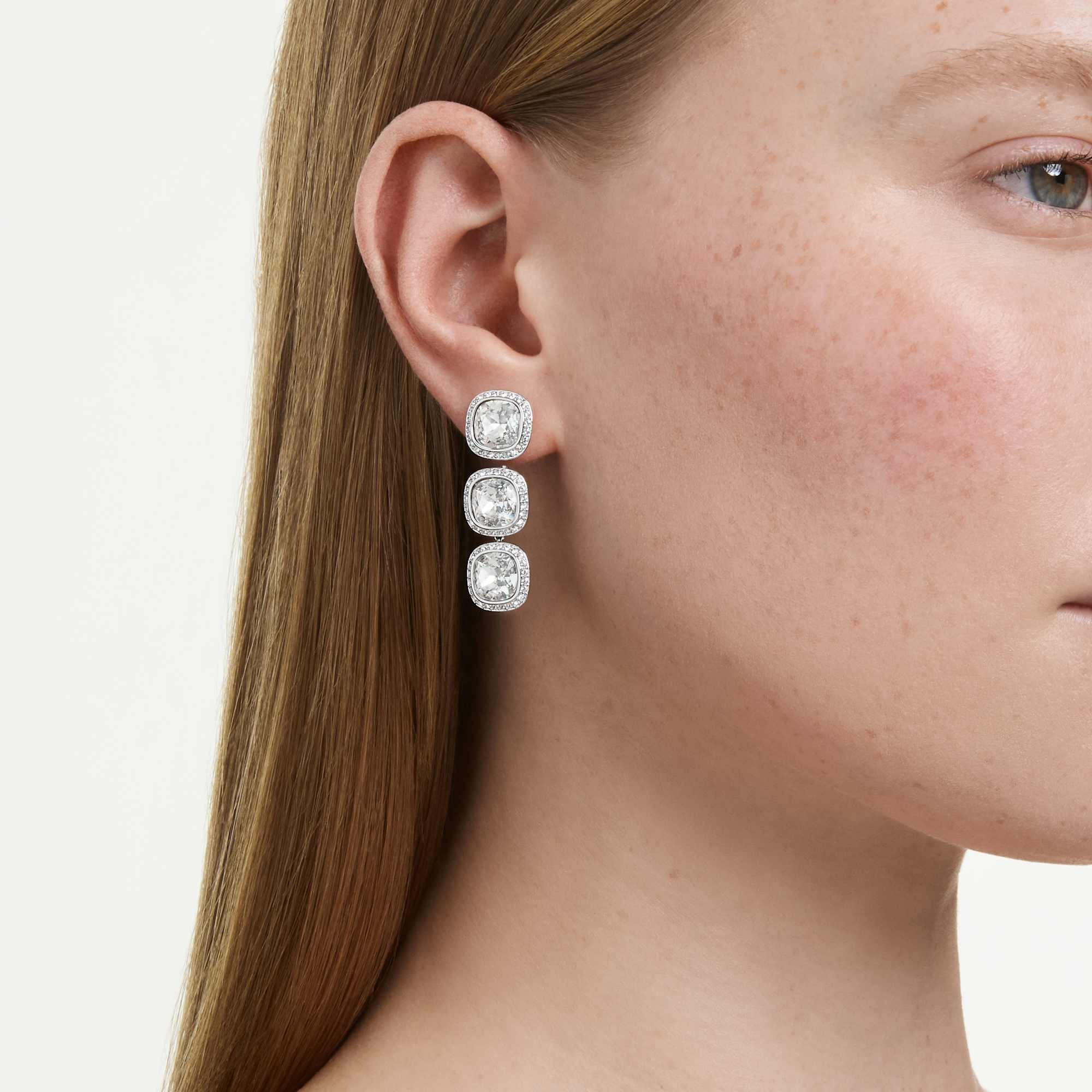 Swarovski Una Angelic Cushion Cut Stud With Detachable Drop Earrings 	5754342 — view 4