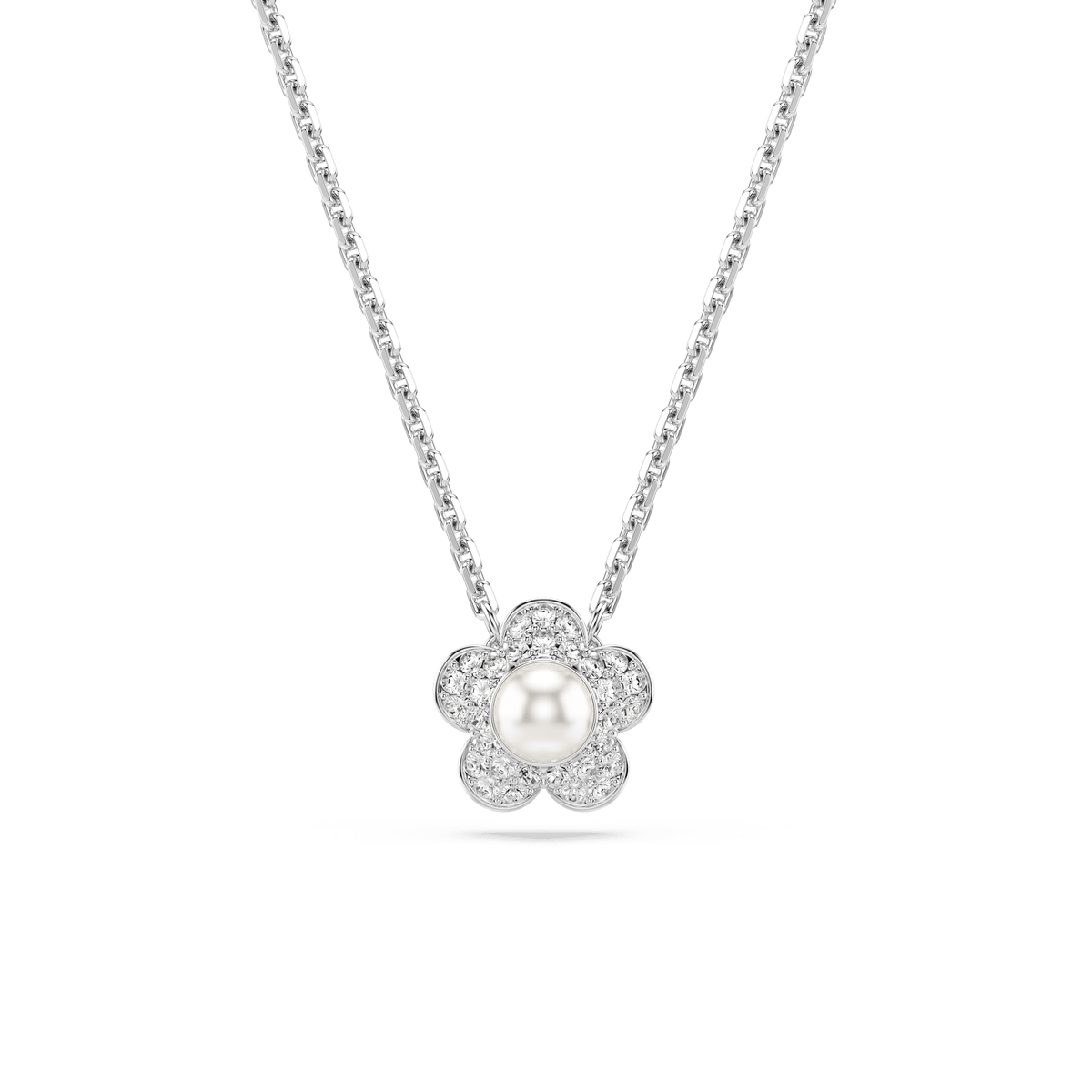 Swarovski Ariana Grande x Flower and Pearl Crystal Pendant Necklace