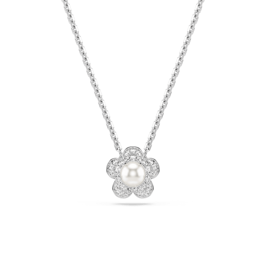 Swarovski Ariana Grande x Flower and Pearl Crystal Pendant Necklace