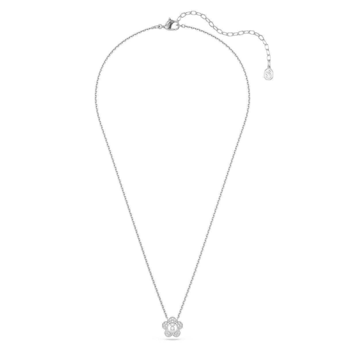 Swarovski Ariana Grande x Flower and Pearl Crystal Pendant Necklace — view 2