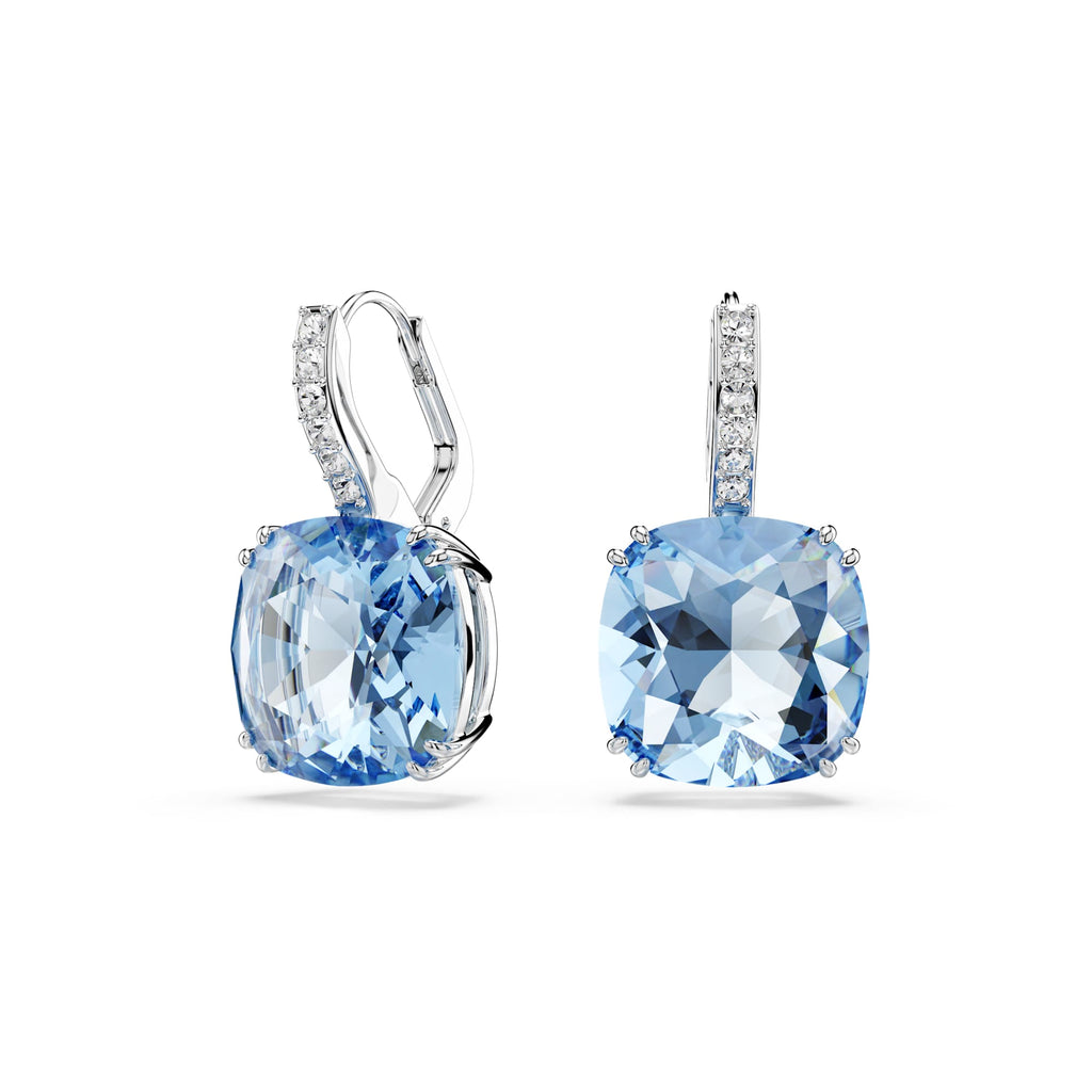 Swarovski Millenia Blue Cushion Cut Drop Earrings 5756150 — view 2