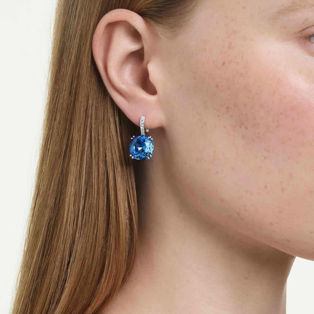 Swarovski Millenia Blue Cushion Cut Drop Earrings 5756150 — view 3