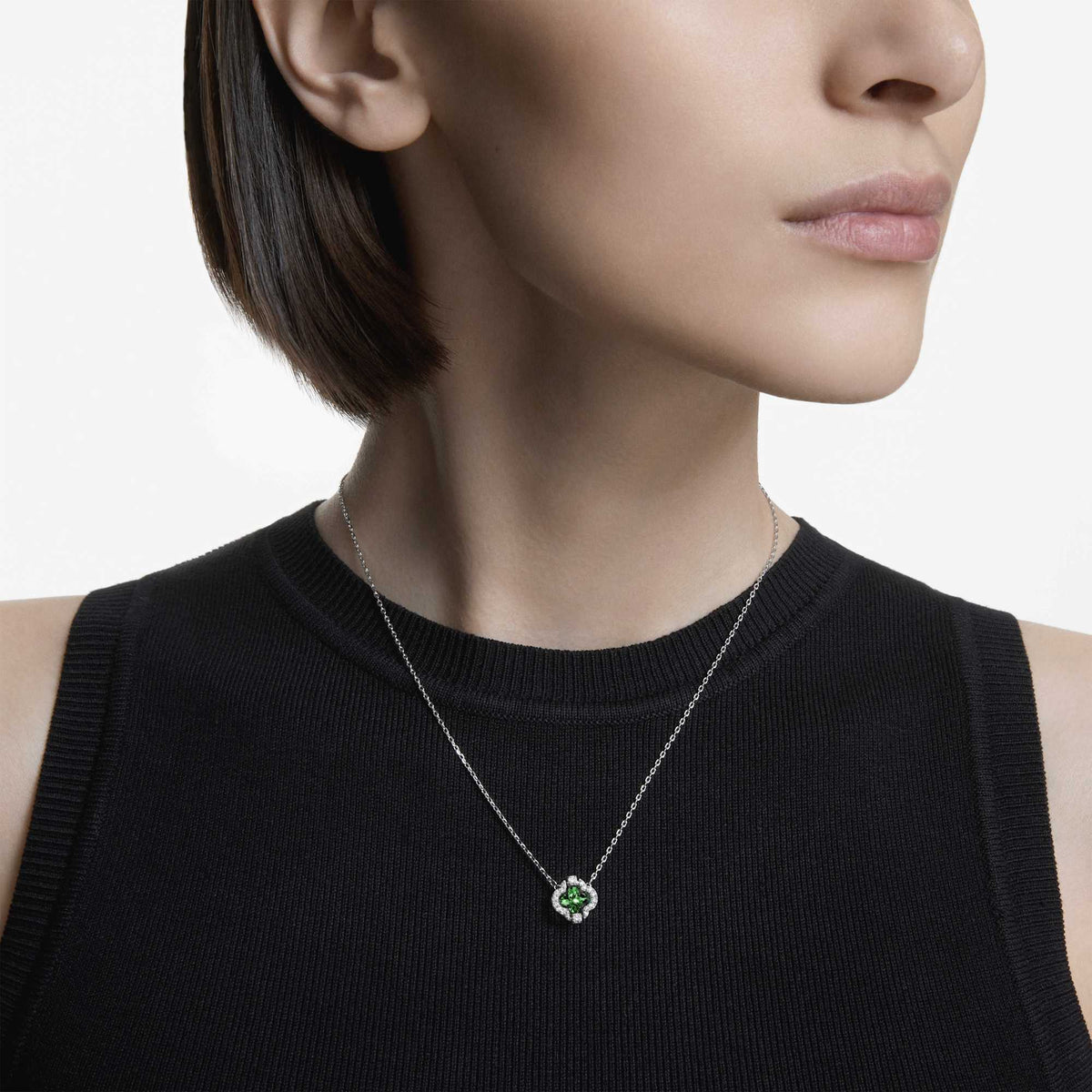 Swarovski Una Green Clover Pendant Necklace 5757785 — view 3