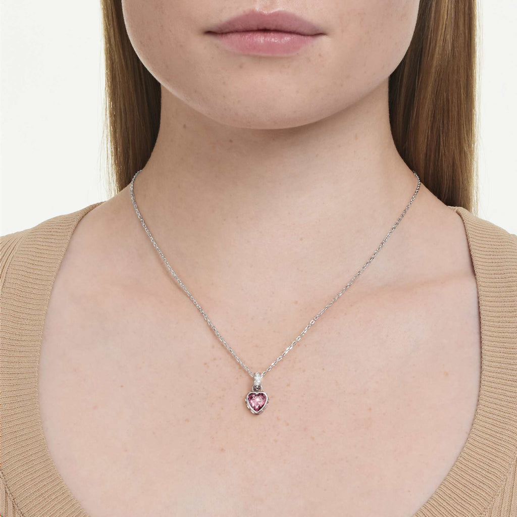 Swarovski Chroma Pink Heart Pendant Necklace 5757789 — view 2