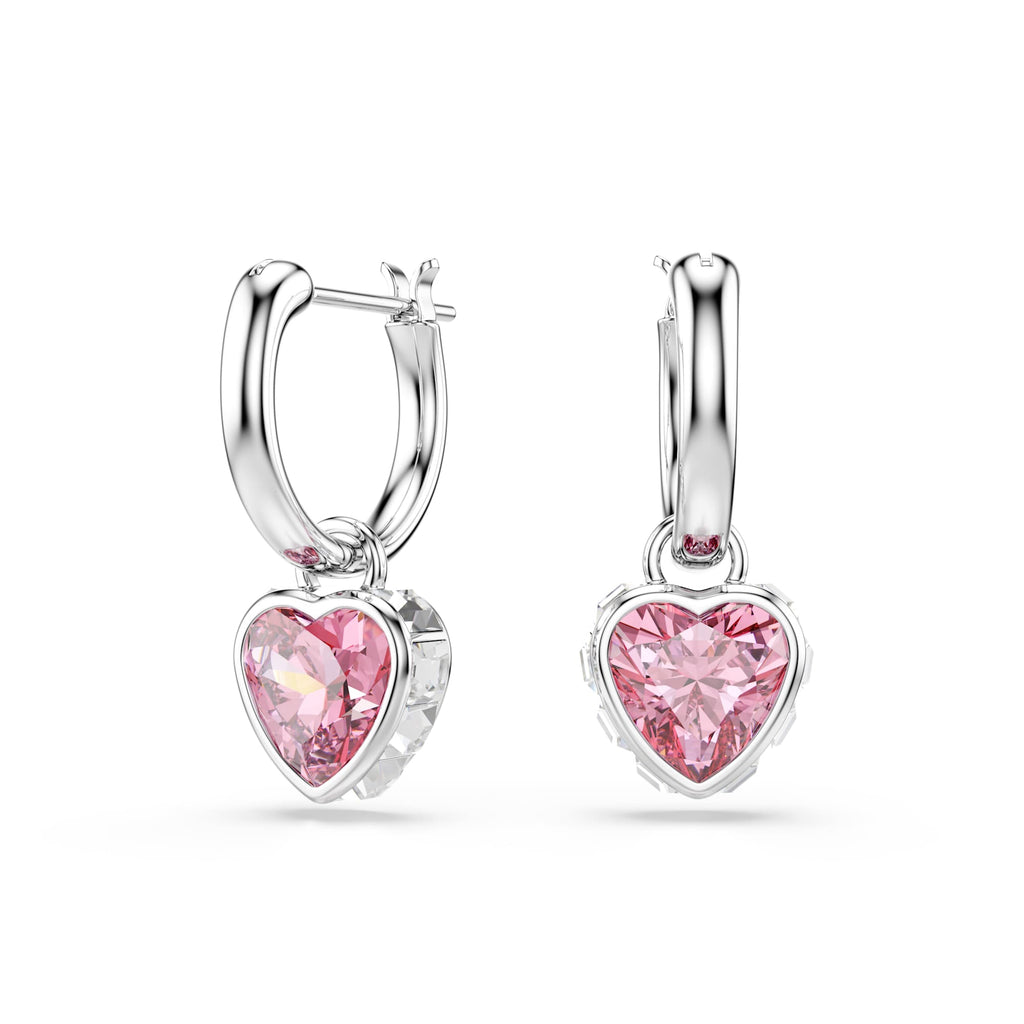 Swarovski Chroma Pink Heart Drop Earrings 5757814 — view 2