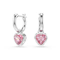Swarovski Chroma Pink Heart Drop Earrings 5757814