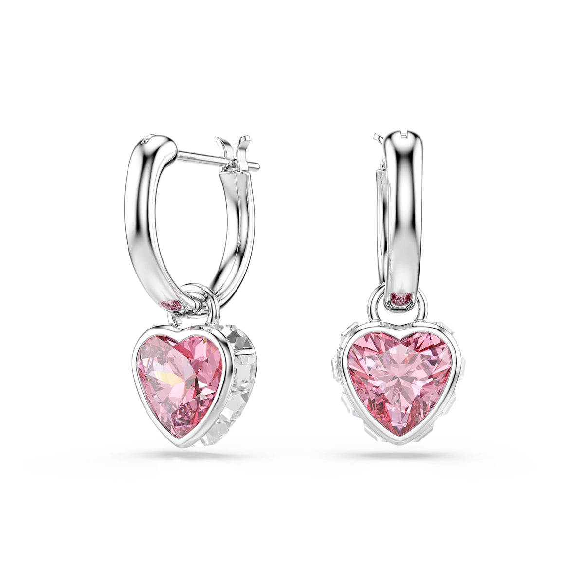 Swarovski Chroma Pink Heart Drop Earrings 5757814