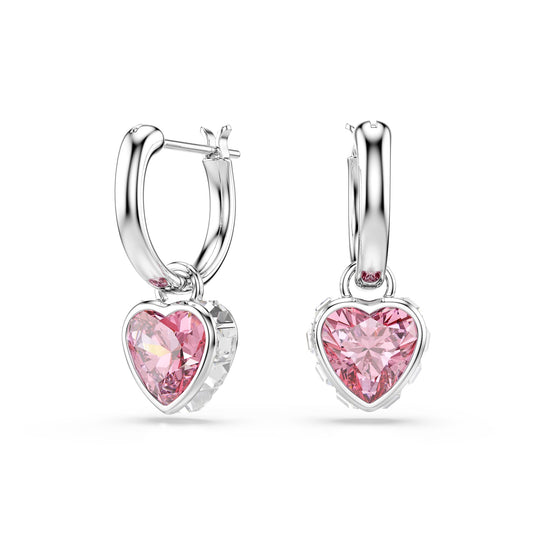 Swarovski Chroma Pink Heart Drop Earrings 5757814