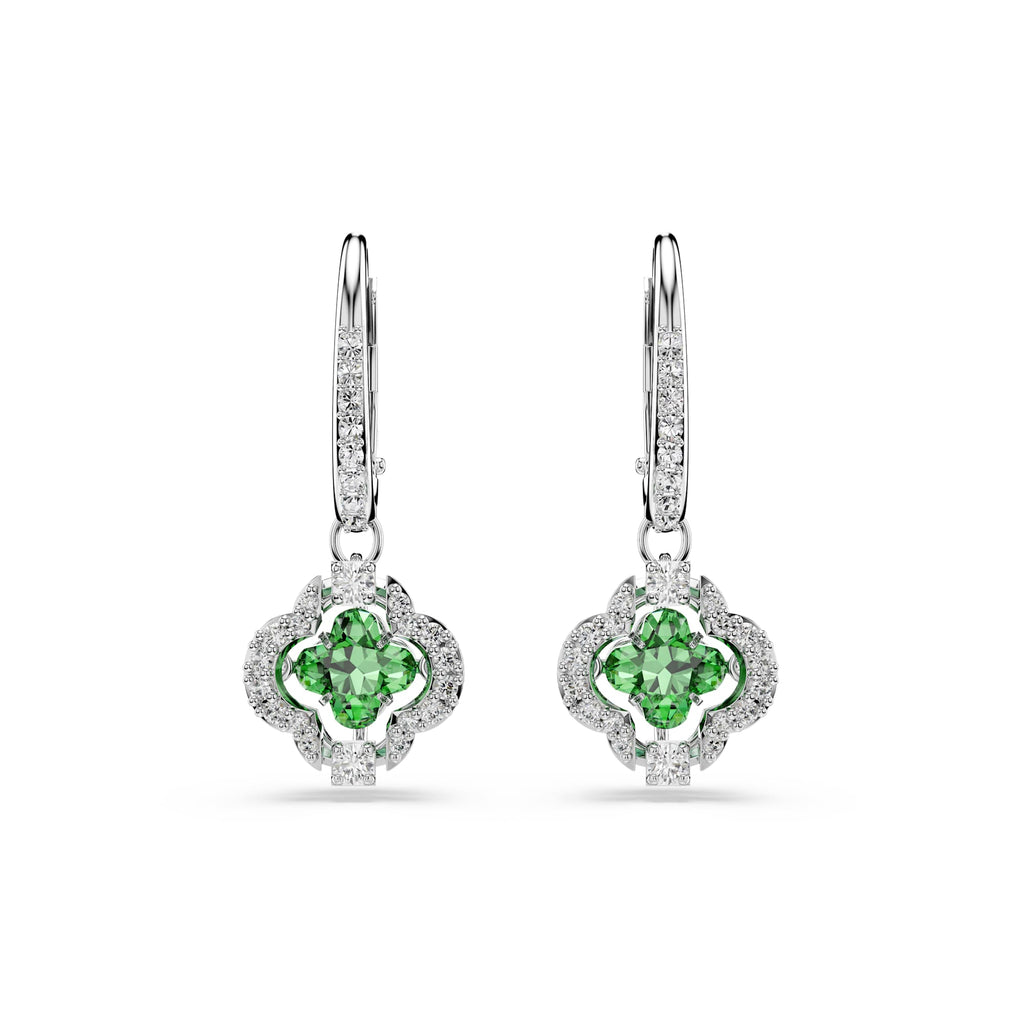 Swarovski Una Green Clover Drop Earrings 5758001