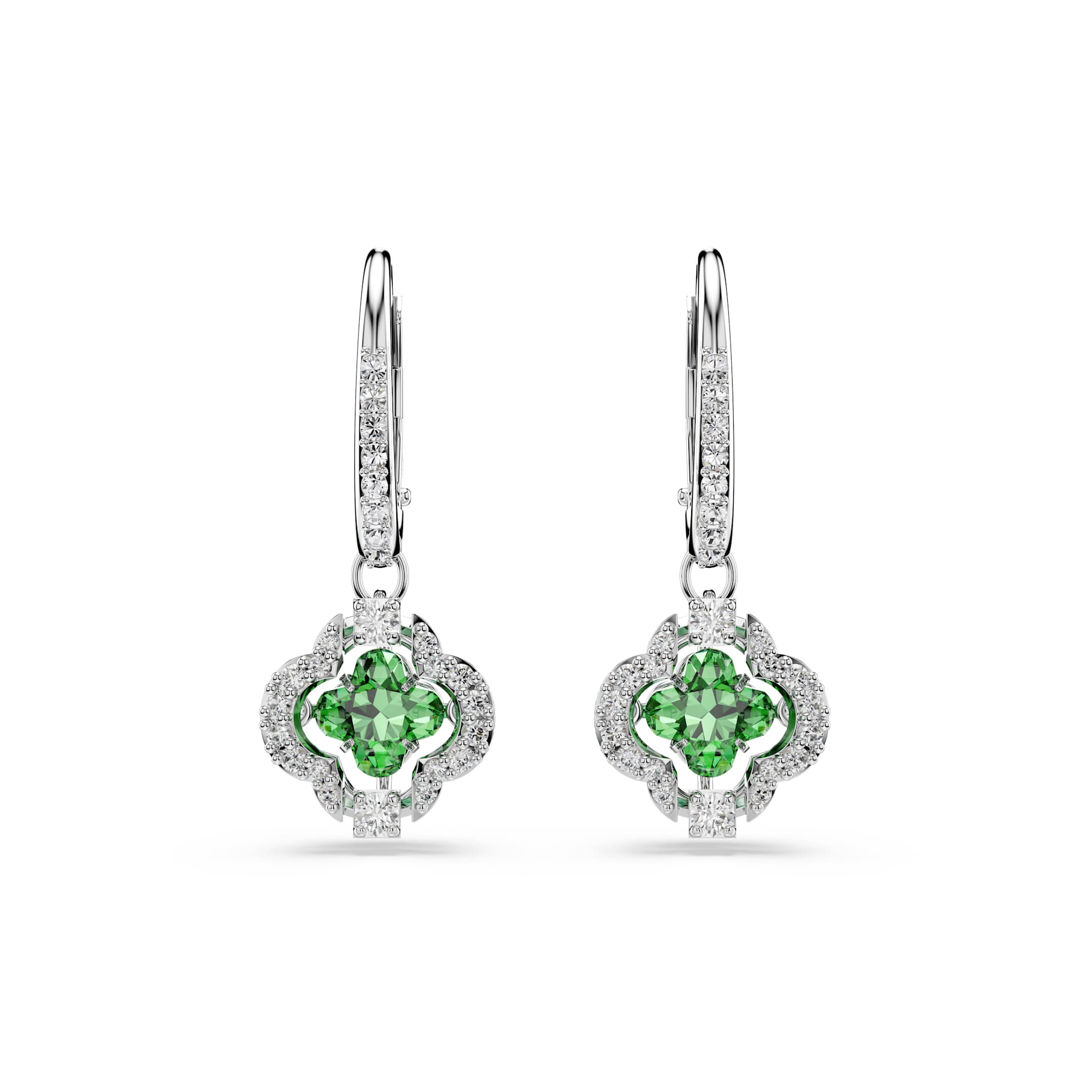 Swarovski Una Green Clover Drop Earrings 5758001