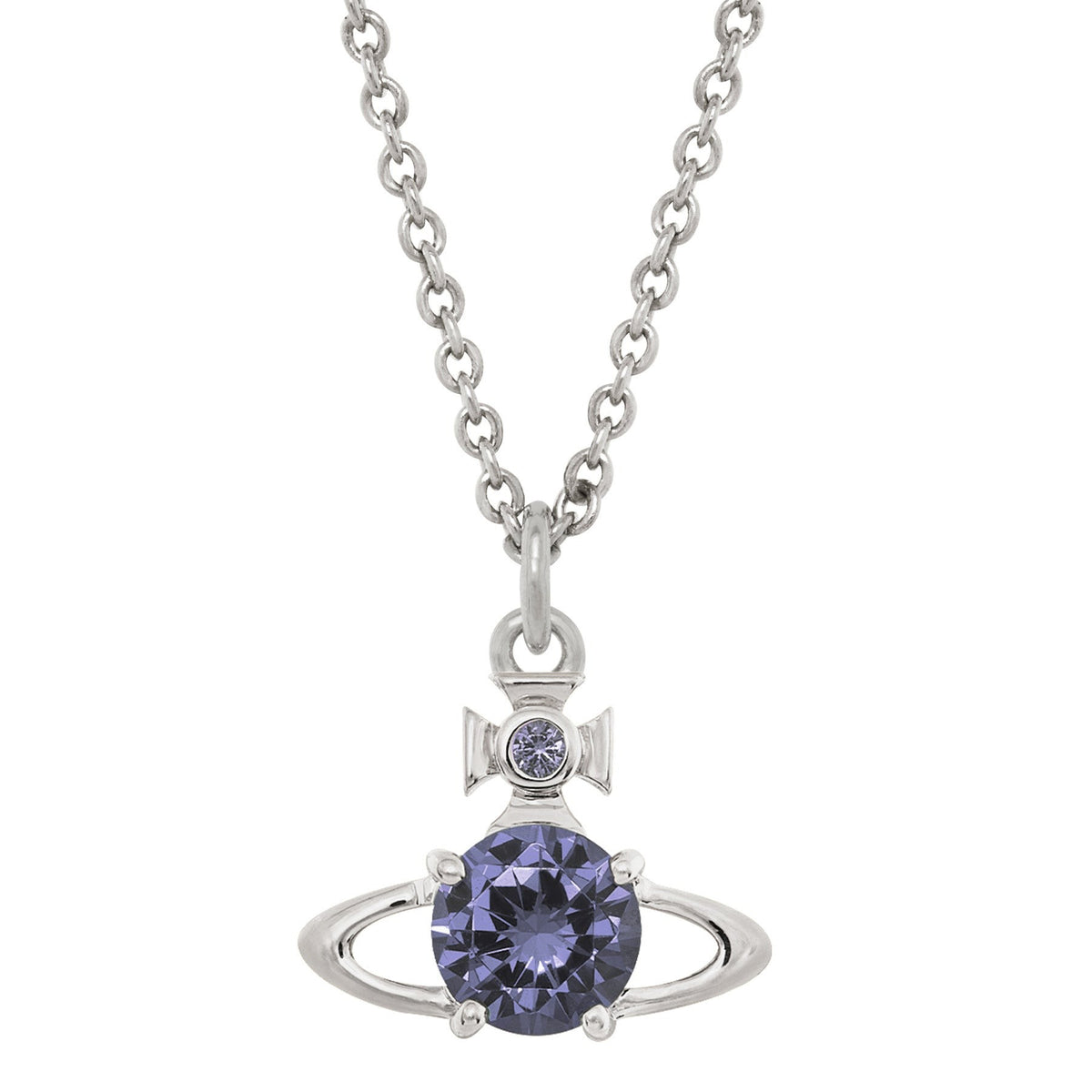 Vivienne Westwood Reina Lavender CZ Necklace 63020095-02P250