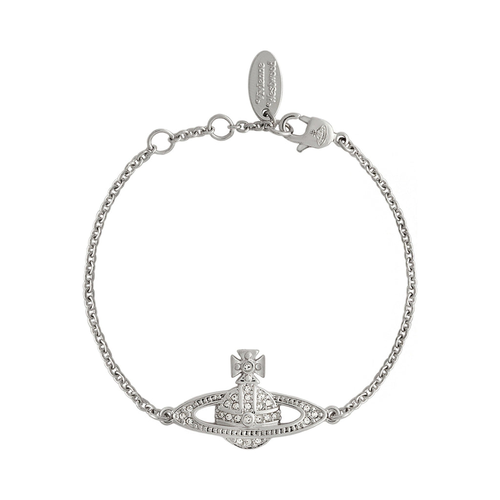 The Vivienne Westwood Mini Bas Relief Bracelet, platinum plated silver bracelet from Vivienne Westwood, OD’s Jewellers St Helens.
