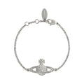 The Vivienne Westwood Mini Bas Relief Bracelet, platinum plated silver bracelet from Vivienne Westwood, OD’s Jewellers St Helens.