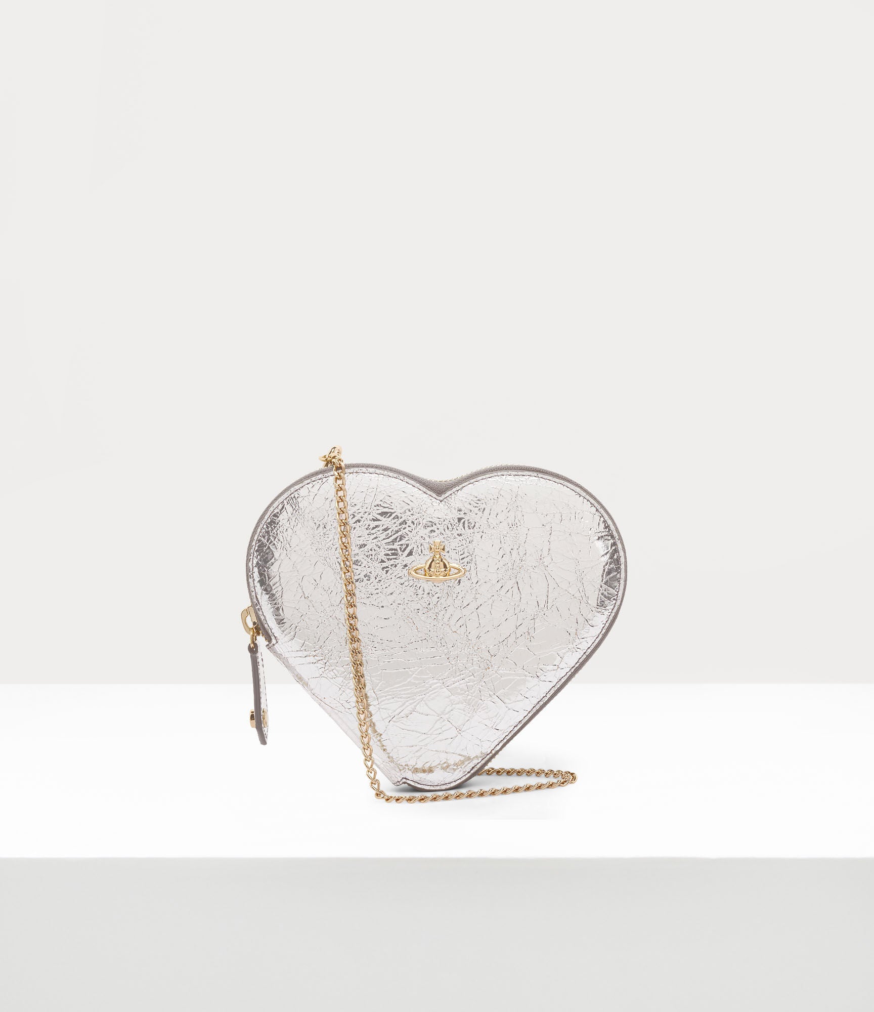Women's Vivienne Westwood Silver New Heart Crossbody Bag