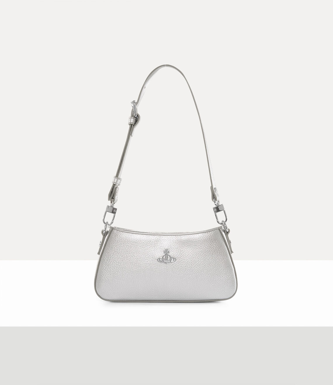 Womens Vivienne Westwood Tasha Shoulder Phone Bag Silver Handbag