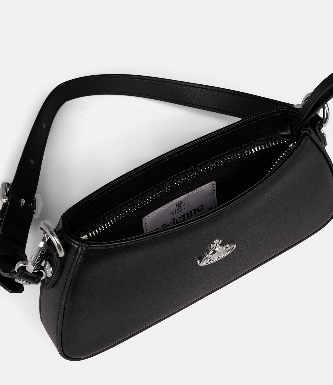 Women's Vivienne Westwood Tasha Shoulder Phone Bag in Black — view 4