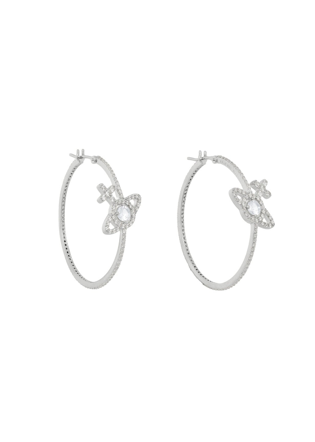 Vivienne Westwood Olympia CZ Hoop Earrings 6202017X-02P102