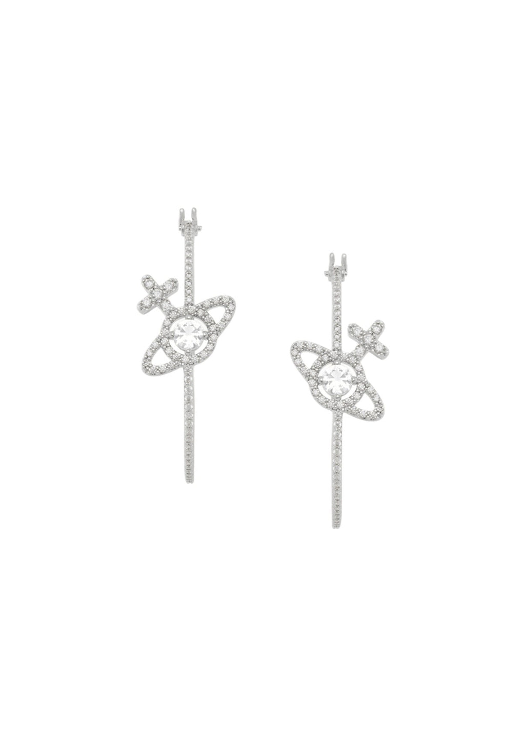 Vivienne Westwood Olympia CZ Hoop Earrings 6202017X-02P102 — view 2