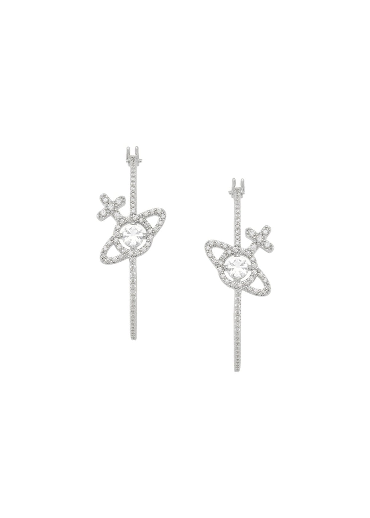 Vivienne Westwood Olympia CZ Hoop Earrings 6202017X-02P102 — view 2