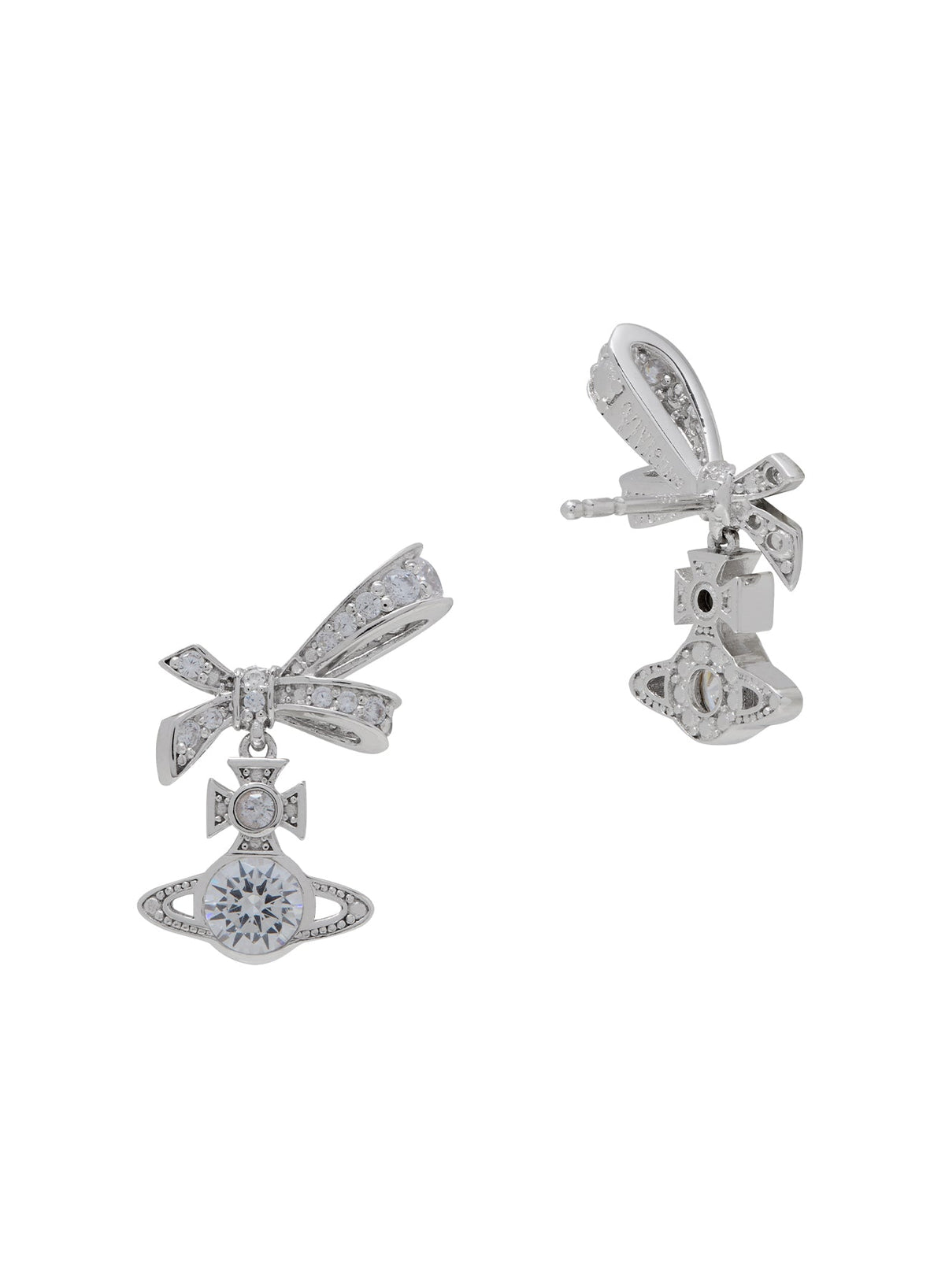 Vivienne Westwood Sterling Silver Angelique Earrings 6202018S-01P102 — view 2