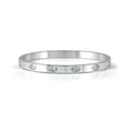 Nomination Pretty Bangles Light Blue Oval CZ in Stainless Steel