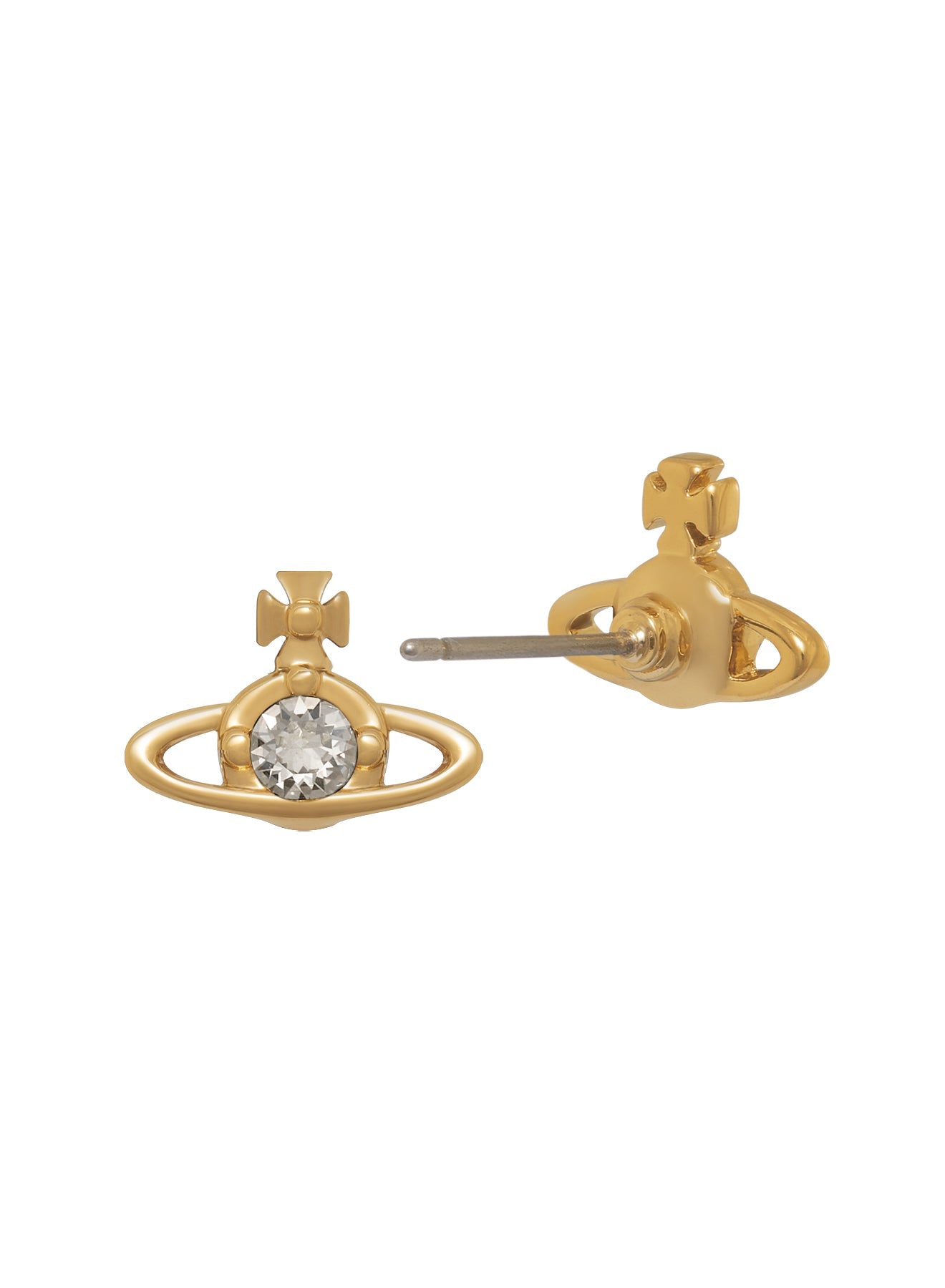 Vivienne Westwood Nano Silver Shade Crystal Earrings 62010037-02R944- — view 2