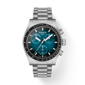 Tissot Mens PR516 Blue/Black Graded Chronograph Dial Bracelet Watch T1494171104101