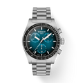 Tissot Mens PR516 Blue/Black Graded Chronograph Dial Bracelet Watch T1494171104101