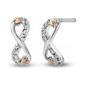 Clogau Tree Of Life Infinity Stud Earrings With Topaz Sterling Silver by Clogau
