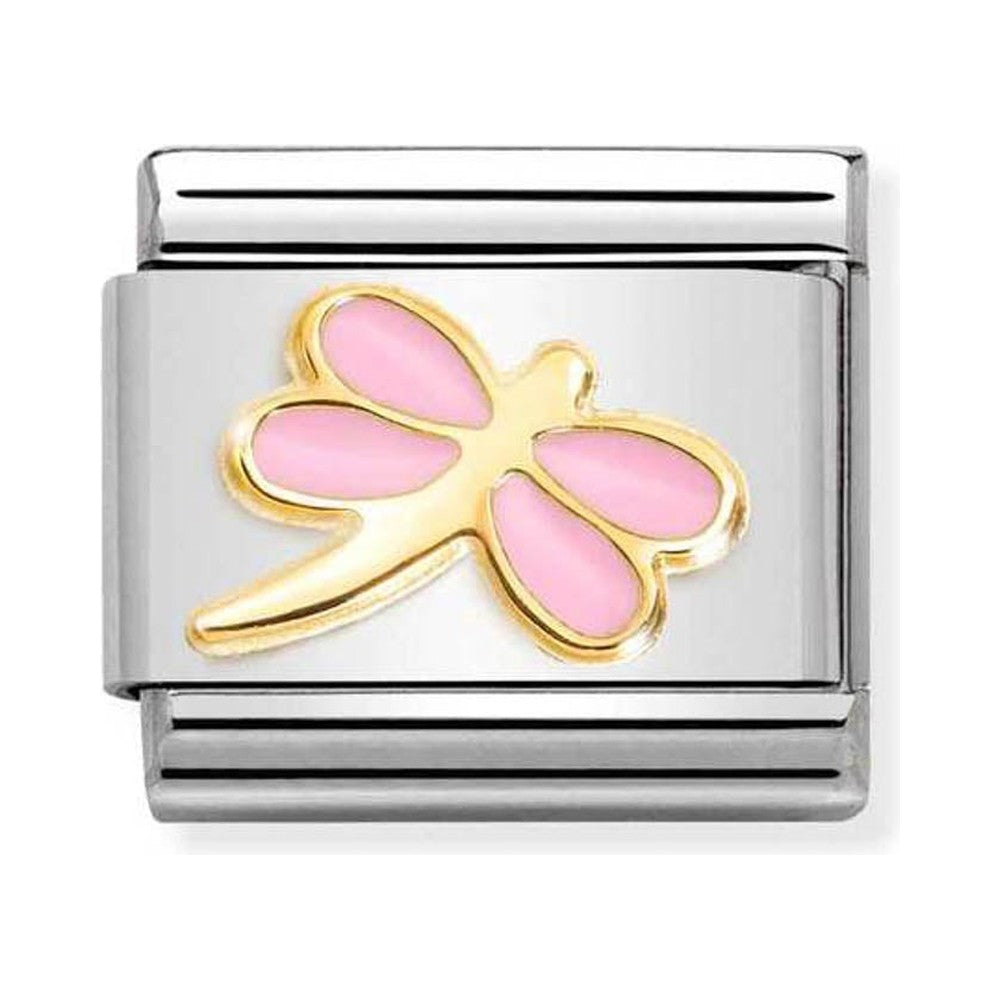 Nomination Composable Gold PINK DRAGONFLY Charm *