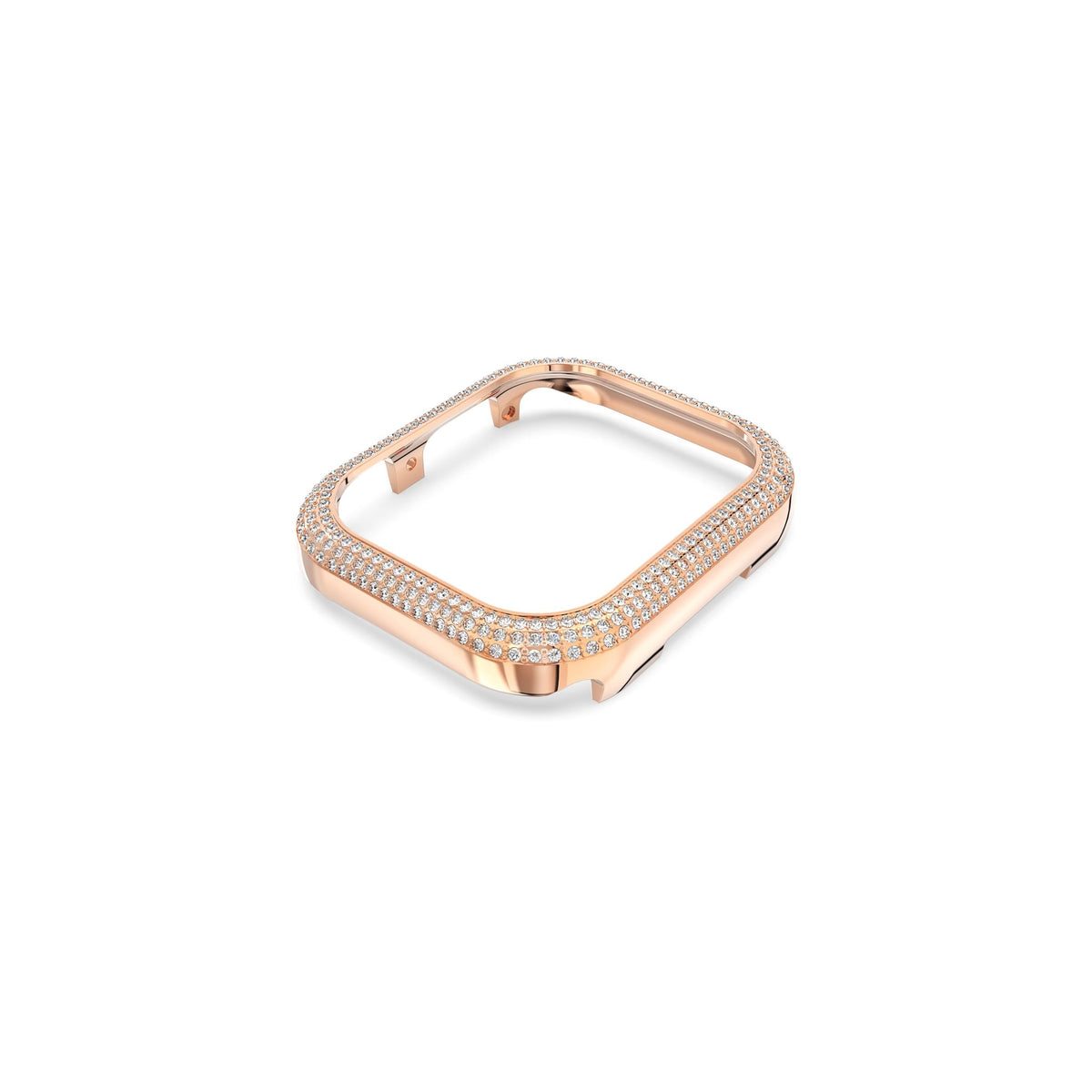The Swarovski Sparkling 41mm Rose Gold Plated Apple Watch Case, a rose gold plated metal Apple Watch case from Swarovski, available at OD’s Jewellers in St Helens.