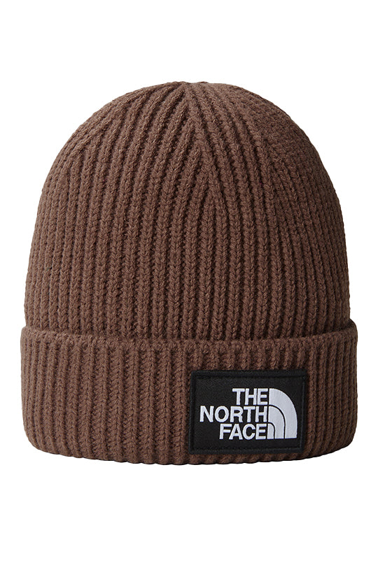 Men's The North Face Brown Logo Box Cuffed Beanie