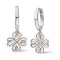 Clogau Tree Of Life Heart Drop Hoop-Earrings in Sterling Silver by Clogau