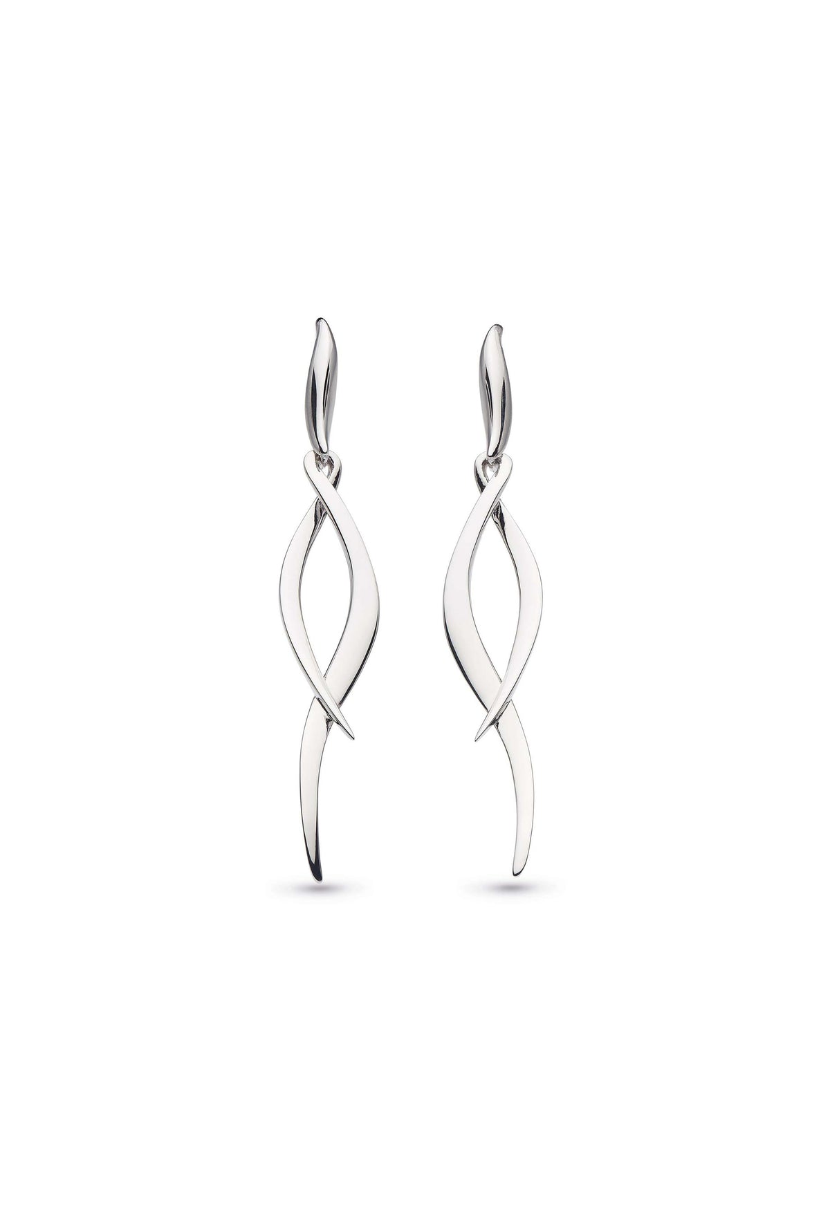 The Kit Heath Entwine Twine Twist Drop Earrings, a silver sterling jewelry from Kit Heath, at OD’s Jewellers in St Helens.