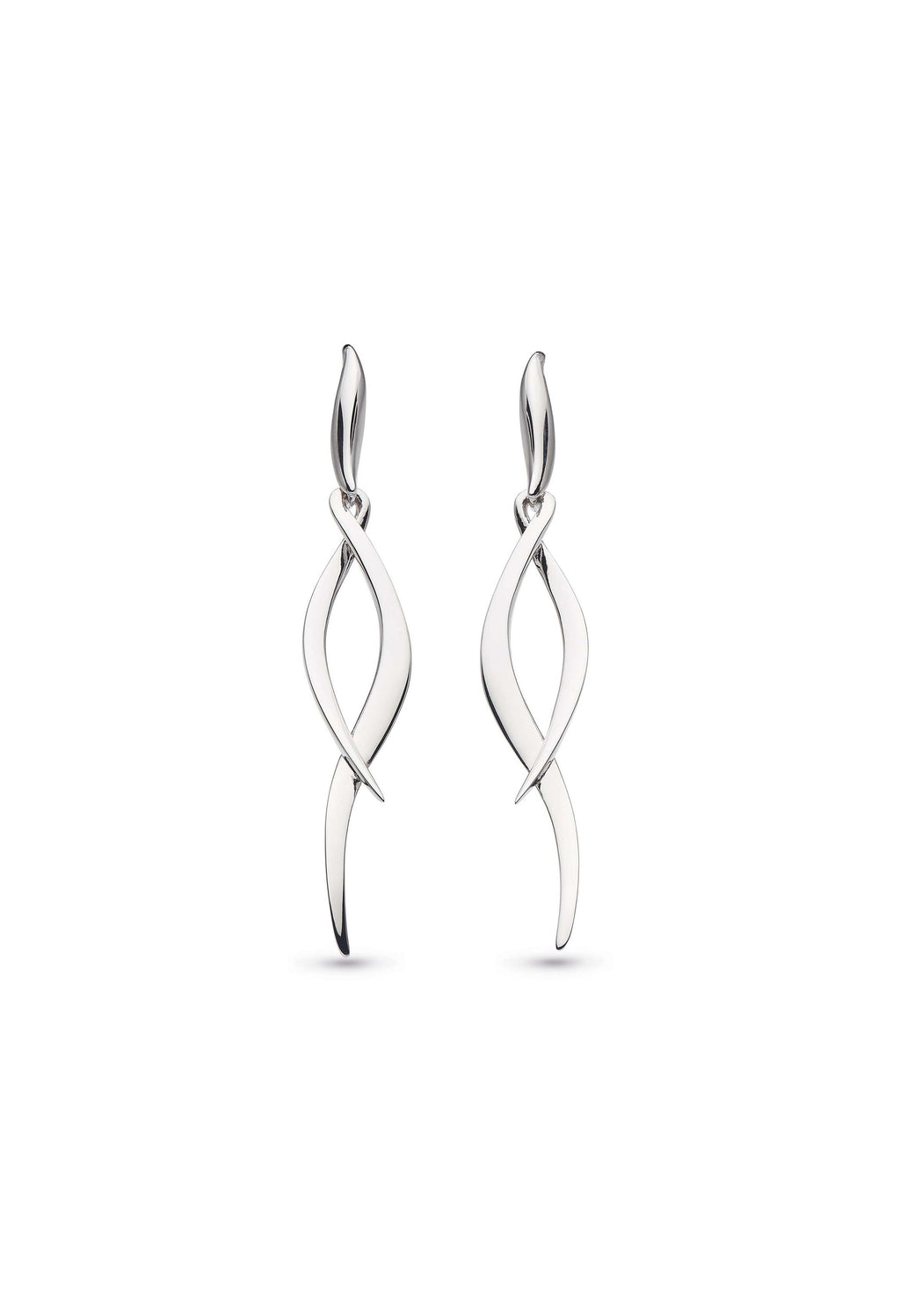 The Kit Heath Entwine Twine Twist Drop Earrings, a silver sterling jewelry from Kit Heath, at OD’s Jewellers in St Helens.