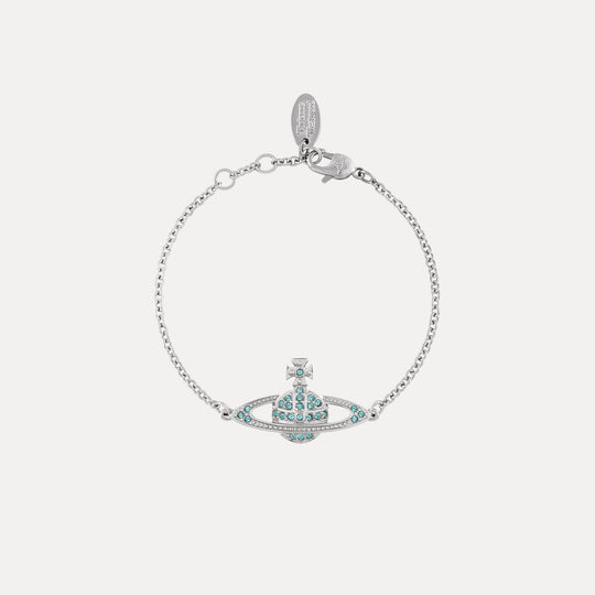 Vivienne Westwood Mini Bas Relief Aqua Bracelet 61020051-02P763