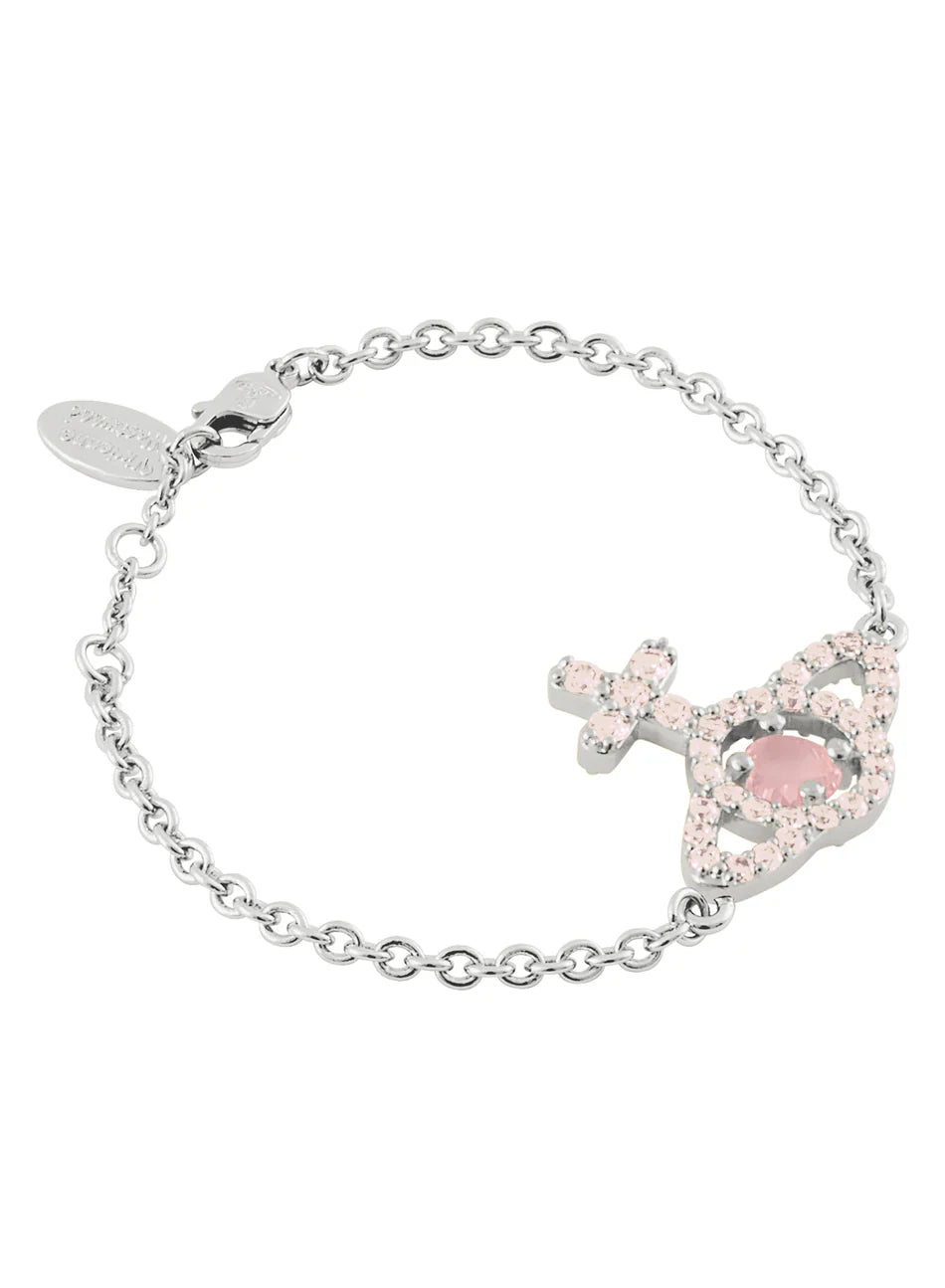 Vivienne Westwood Olympia Peach CZ Bracelet 61020263-02P773- — view 2